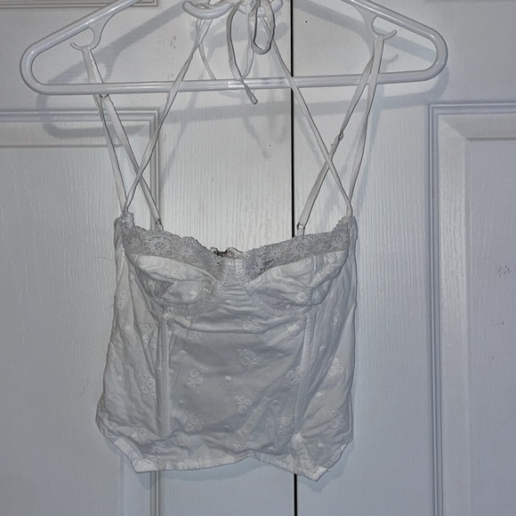 LUVAN LACE CORSET TOP WHITE - Picture 7 of 13